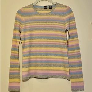 Saks Fifth Avenue striped cashmere sweater.